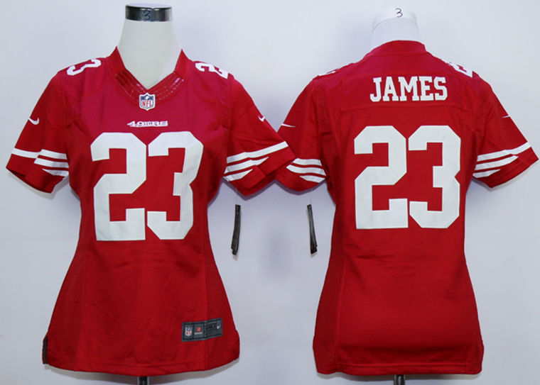 Nike 49ers 23 LaMichael James Red Women Limited Jersey Nike 49ers 23 LaMichael James Red Women Limited Jersey