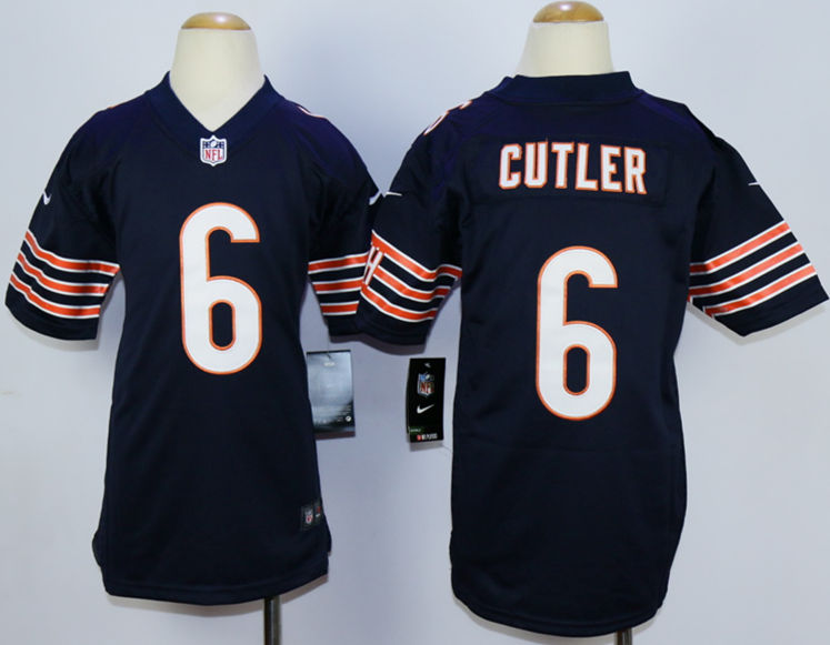 Nike Bears 6 Jay Cutler Blue Youth Game Jersey