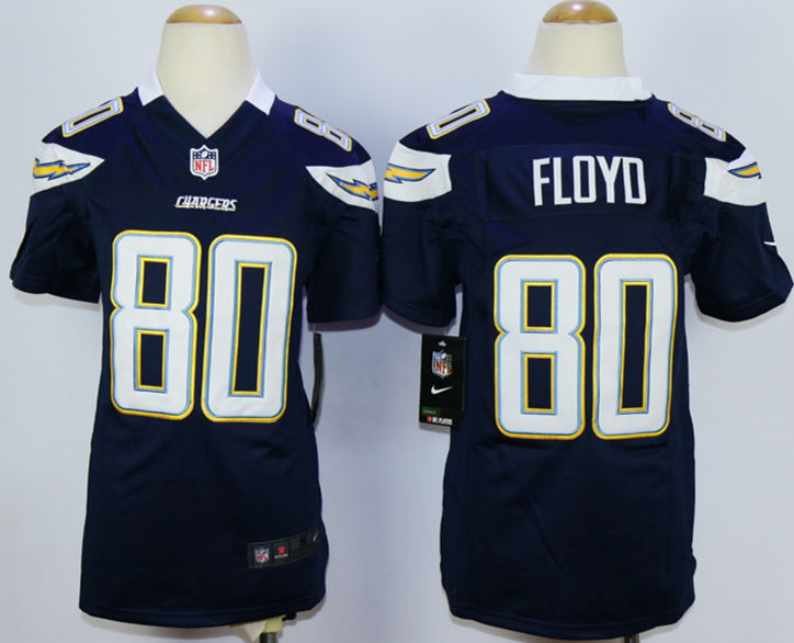 Nike Chargers 80 Malcom Floyd Dark Blue Youth Game Jersey