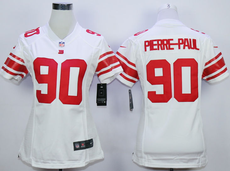 Nike Giants 90 Jason Pierre-Paul White Women Game Jersey