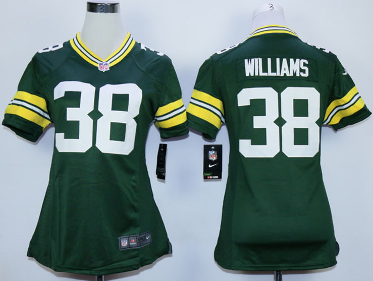 Nike Packers 38 Tramon Williams Green Women Game Jersey