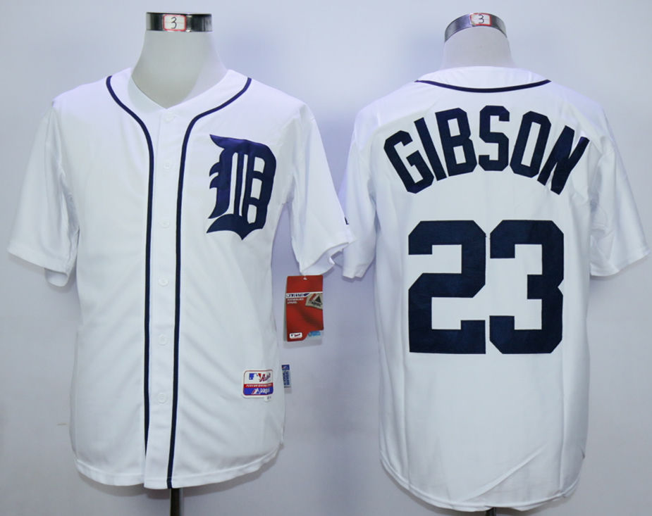Tigers 23 Kirk Gibson White Cool Base Jersey