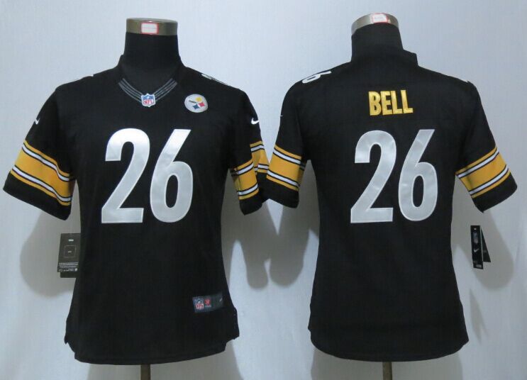 Nike Steelers 26 Le'Veon Bell Black Women Limited Jersey