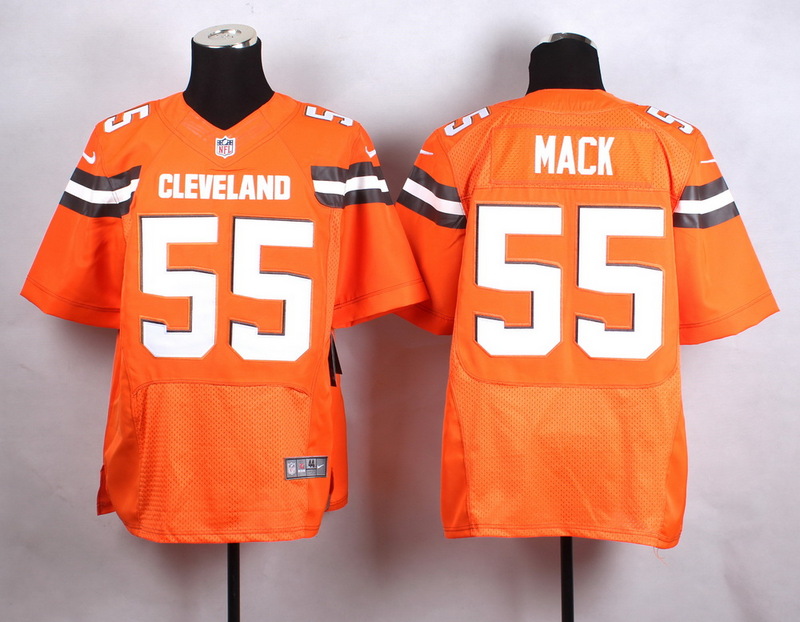 Nike Browns 55 Alex Mack Orange Elite Jersey