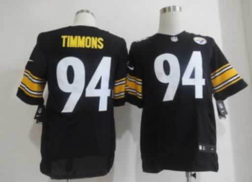 Nike Steelers 94 Timmons Black Elite Jerseys