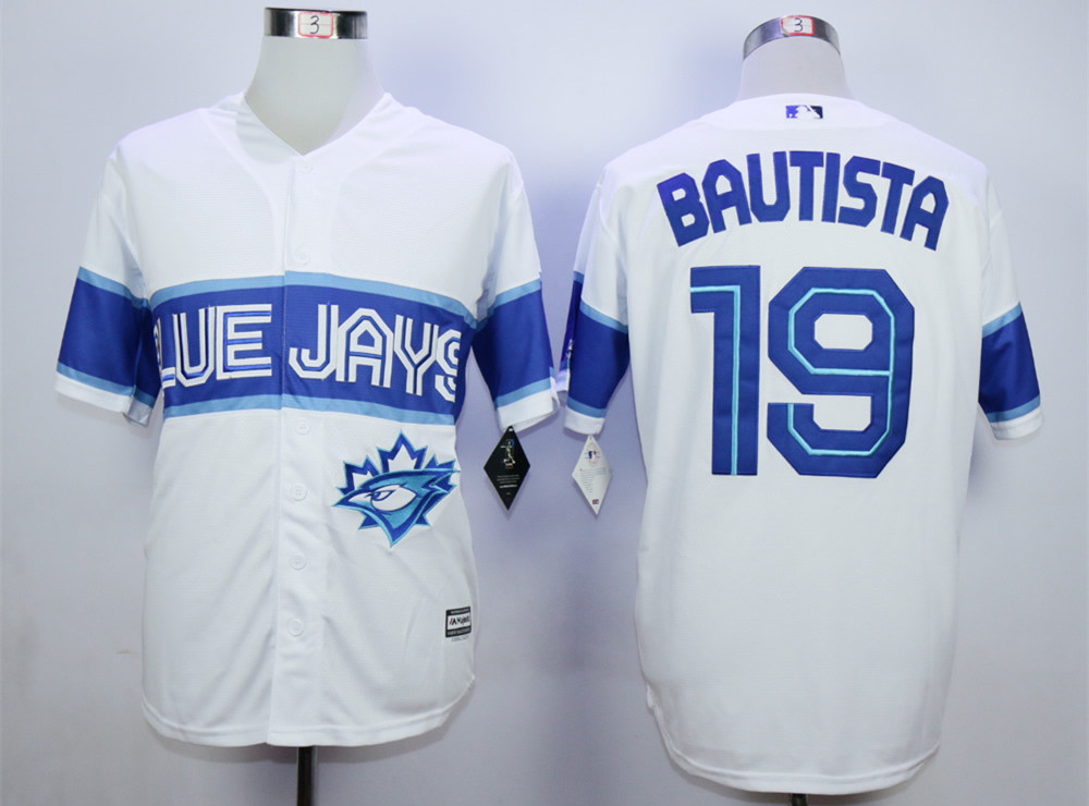 Blue Jays 19 Jose Bautista White New Cool Base Jersey