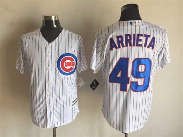 Cubs 49 Jake Arrieta White New Cool Base Jersey