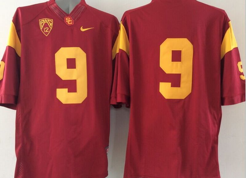 USC Trojans #9 Red College Jersey