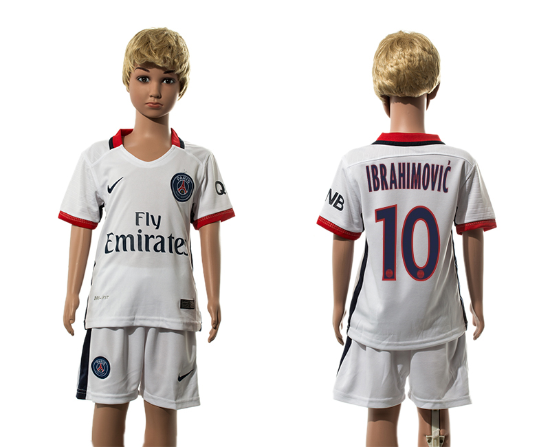 2015-16 Paris Saint-Germain 10 IBRAHIMOVIC Away Youth Jersey