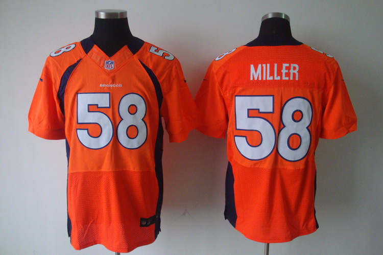 Nike Broncos 58 Von Miller Orange Elite Jersey