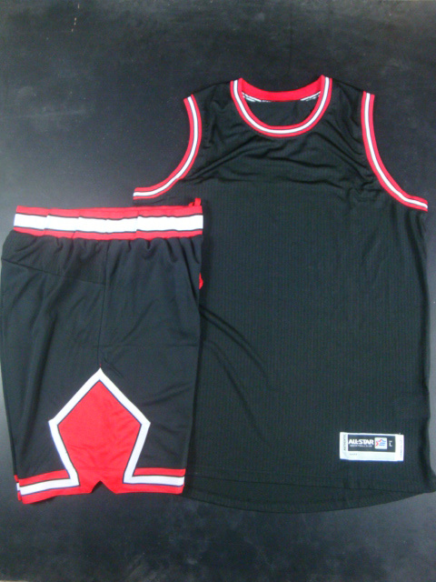 Bulls Blank Black Swingman Jersey(With Shorts) - Click Image to Close