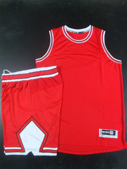 Bulls Blank Red Swingman Jersey(With Shorts)