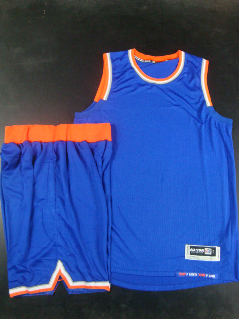Knicks Blank Blue Swingman Jersey(With Shorts)