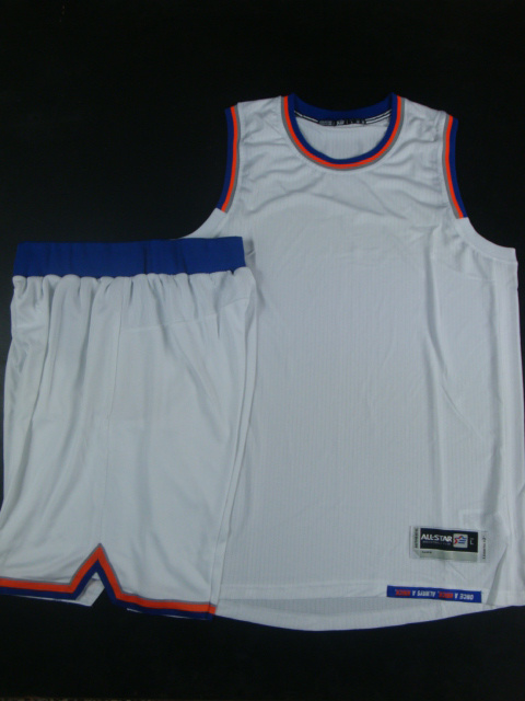 Knicks Blank White Swingman Jersey(With Shorts)