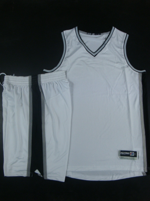 Spurs Blank White Swingman Jersey(With Shorts) - Click Image to Close