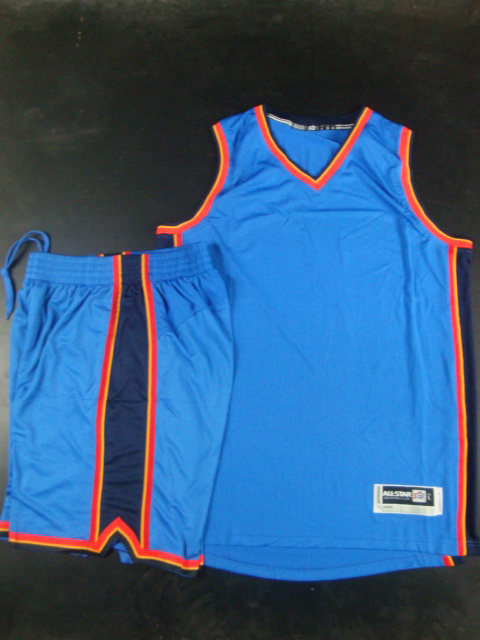 Thunder Blank Blue Swingman Jersey(With Shorts) - Click Image to Close