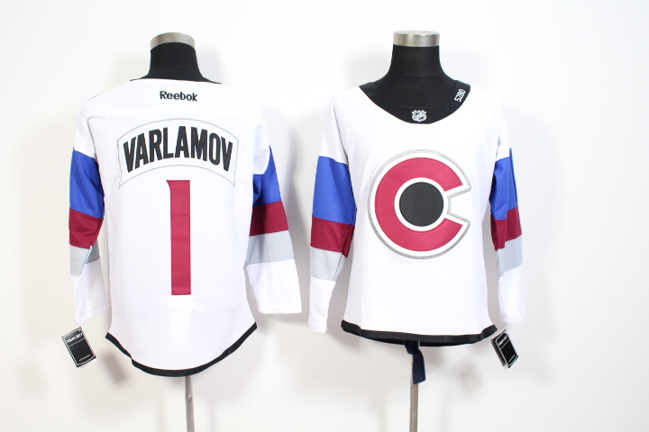 Avalanche 1 Semyon Varlamov White 2016 Stadium Series Reebok Jersey
