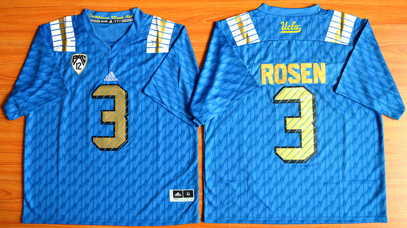 UCLA Bruins 3 Josh Rosen Blue College Jersey
