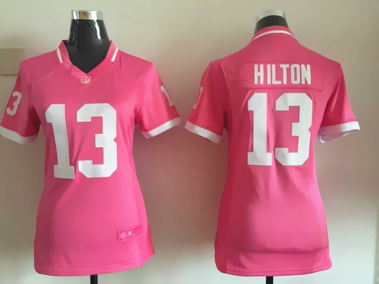 Nike Colts 13 T.Y. Hilton Pink Bubble Gum Women Game Jersey