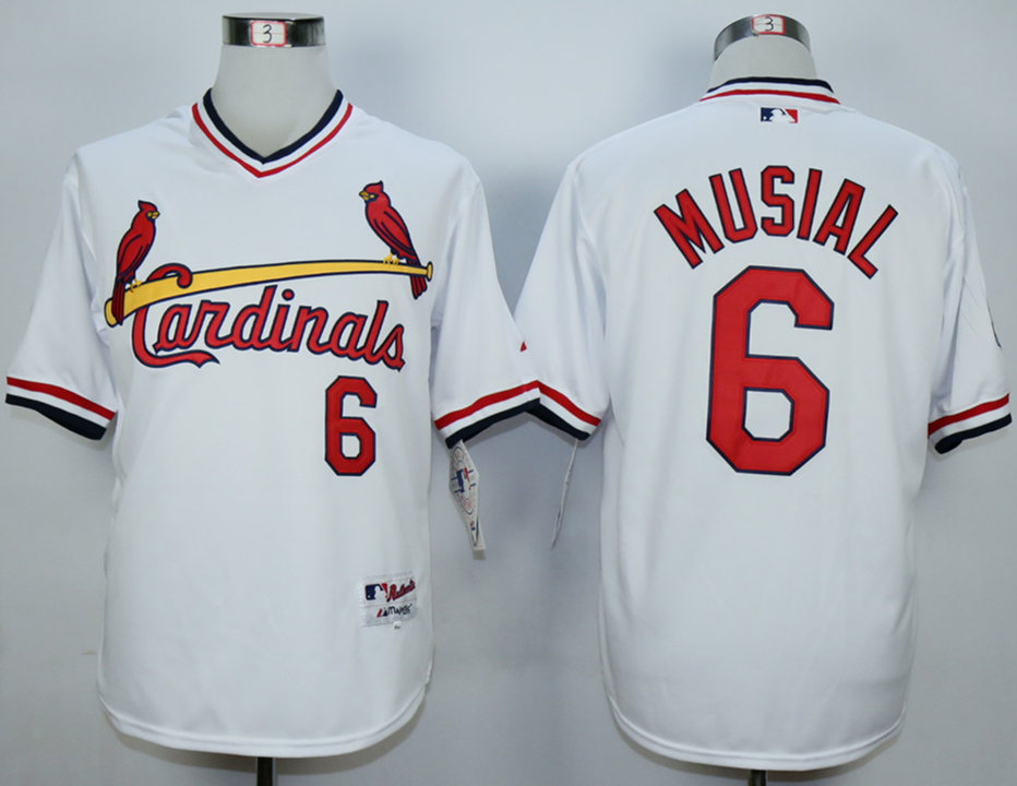 Cardinals 6 Stan Musial White 1982 Turn Back The Clock Jersey
