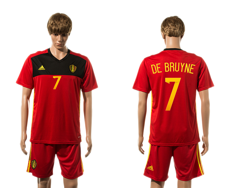 2015-16 Belgium 7 DE BRUYNE Home Jersey