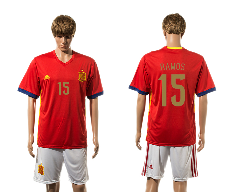 2015-16 Spain 15 RAMOS Home Jersey