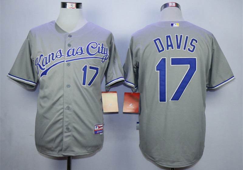 Royals 17 Wade Davis Grey Cool Base Jersey Royals 17 Wade Davis Grey Cool Base Jersey