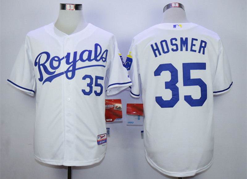 Royals 35 Eric Hosmer White Cool Base Jersey