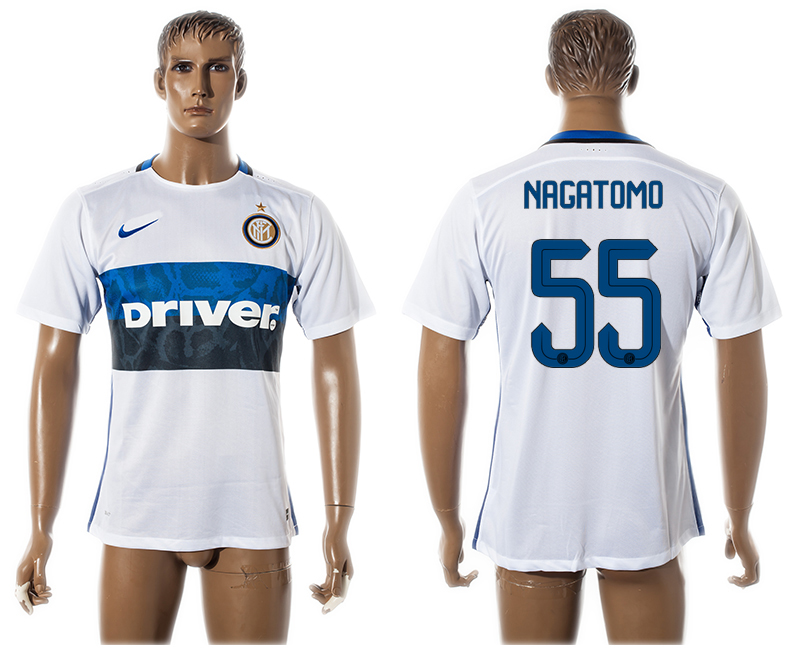 2015-16 Inter Milan 55 NAGATOMO Away Thailand Jersey