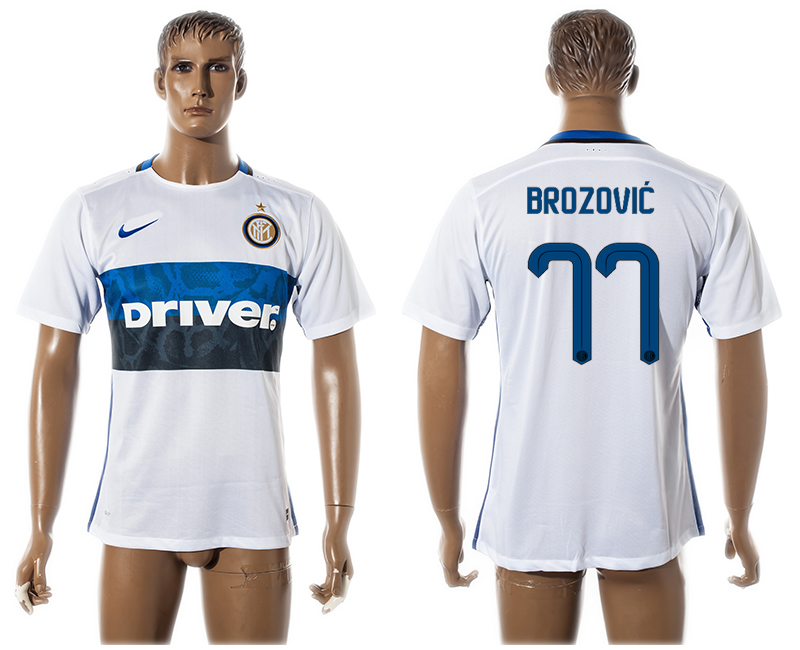 2015-16 Inter Milan 77 BROZOVIC Away Thailand Jersey