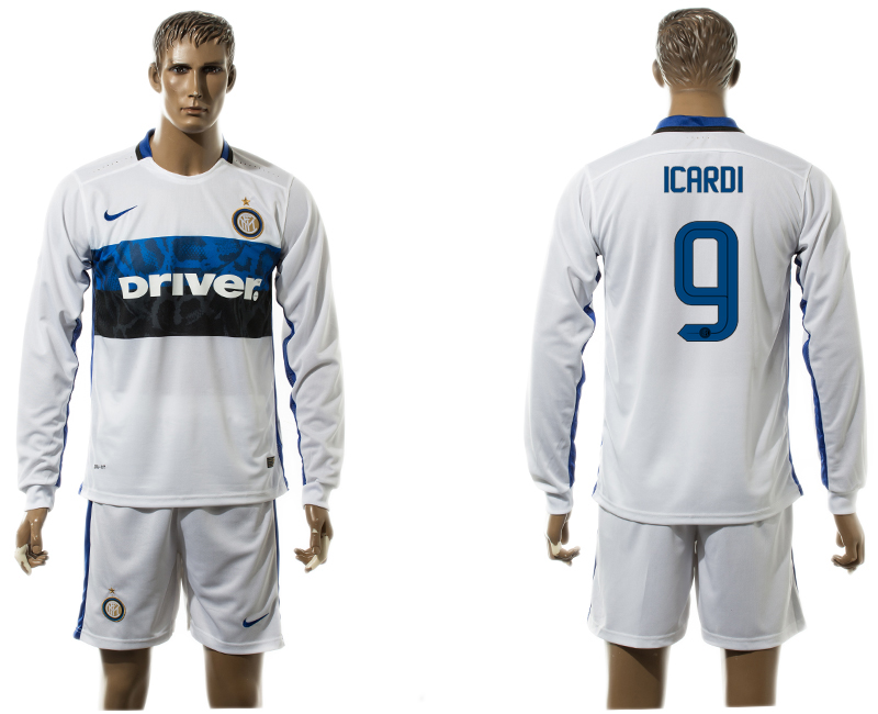 2015-16 Inter Milan 9 ICARDI Away Long Sleeve Jersey