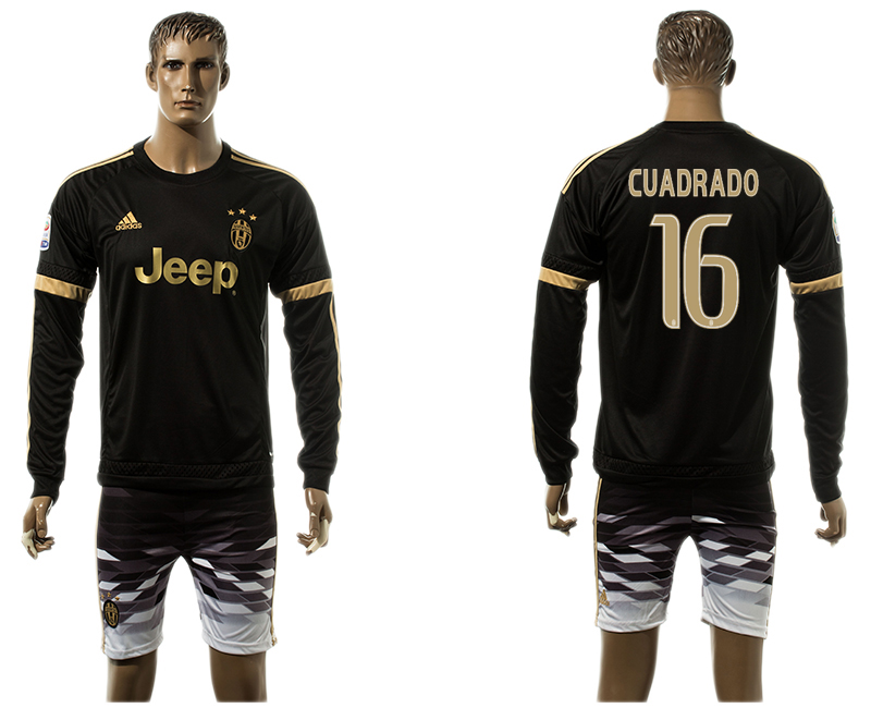2015-16 Juventus 16 CUADRADO Away Long Sleeve Jersey