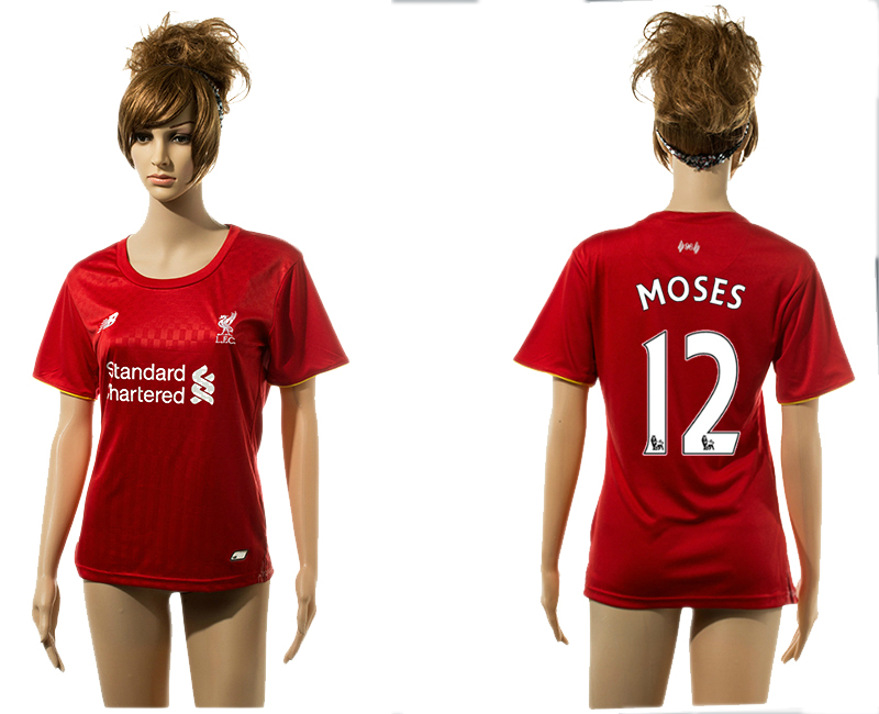 2015-16 Liverpool 12 MOSES Home Women Jersey