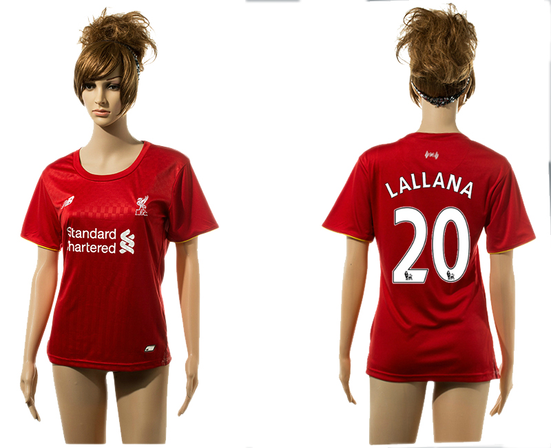 2015-16 Liverpool 20 LALLANA Home Women Jersey