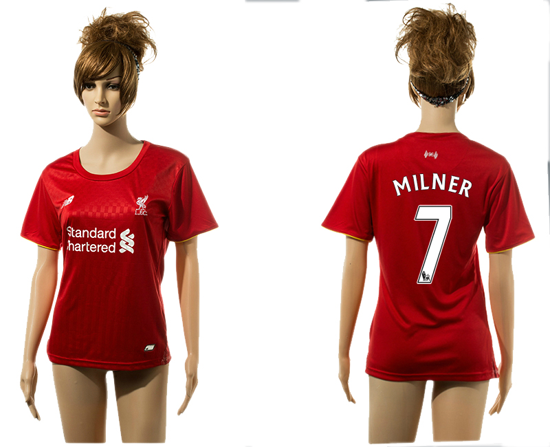 2015-16 Liverpool 7 MILNER Home Women Jersey
