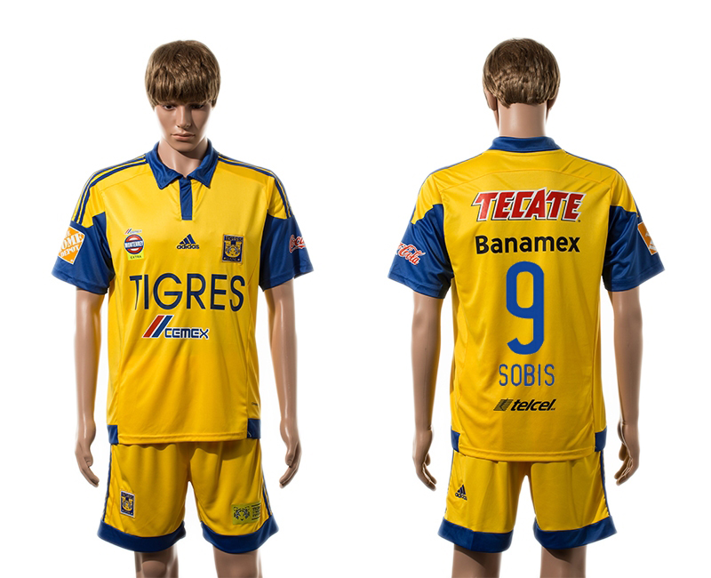 2015-16 Tigres UANL 9 SOBIS Home Jersey