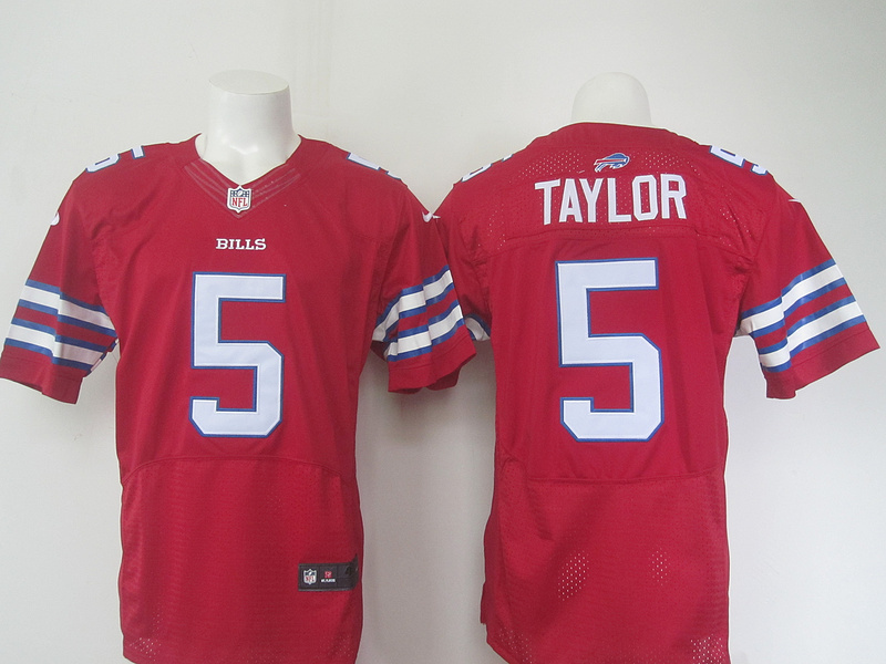 Nike Bills 5 Tyrod Taylor Red Elite Jersey