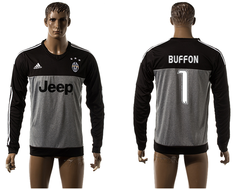 2015-16 Juventus 1 BUFFON Goalkeeper Long Sleeve Jersey
