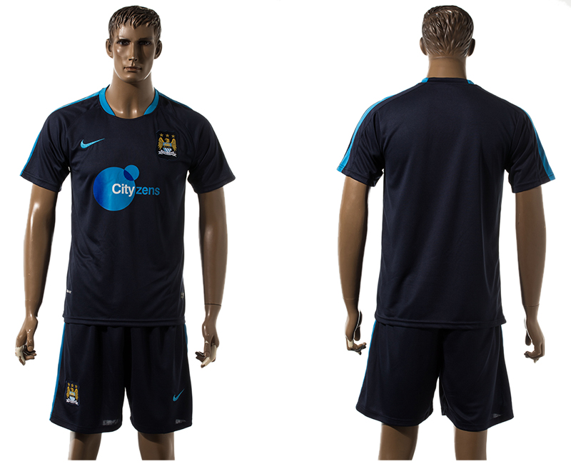 2015-16 Manchester City Dark Blue Training Jersey
