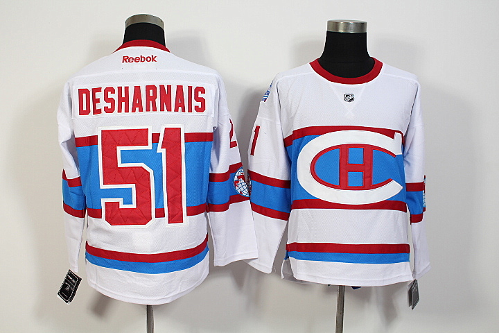 Canadiens 51 David Desharnais White 2016 Winter Classic Reebok Jersey