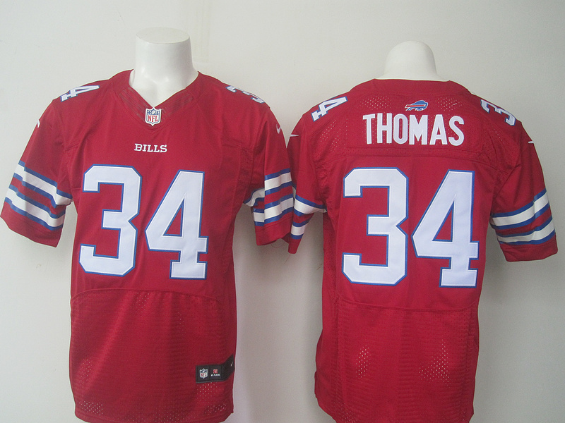 Nike Bills 34 Thurman Thomas Red Elite Jersey