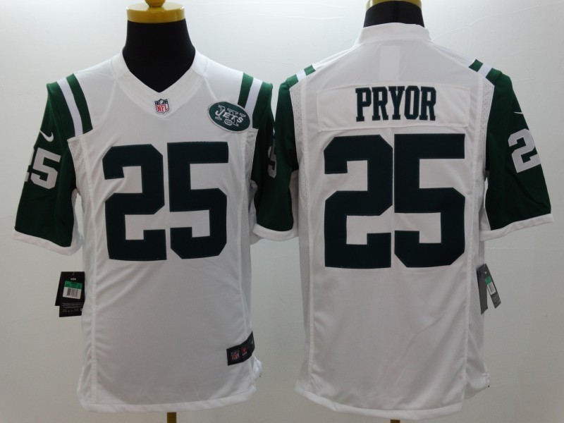 Nike Jets 25 Calvin Pryor White Limited Jersey