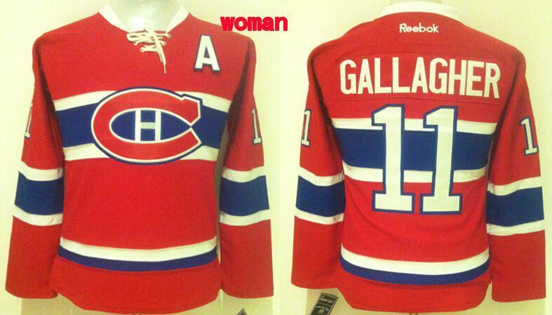 Canadiens 11 Brendan Gallagher Red Women Jersey - Click Image to Close
