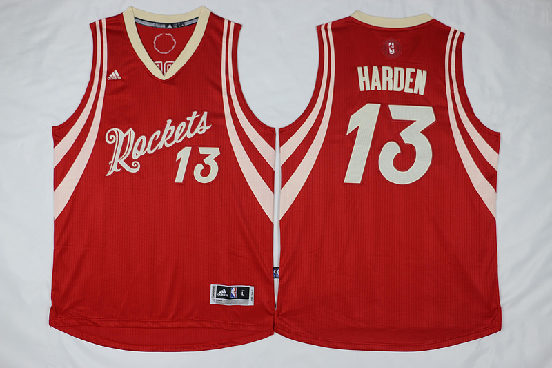 Rockets 13 James Harden Red 2015-16 Christmas Day Swingman Jersey
