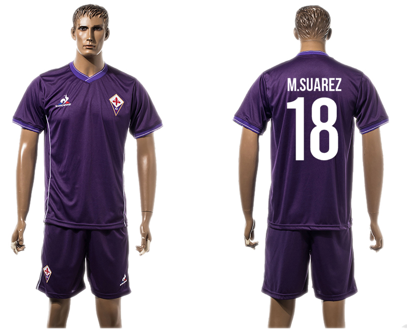 2015-16 Fiorentina 18 M.SUAREZ Home Jersey