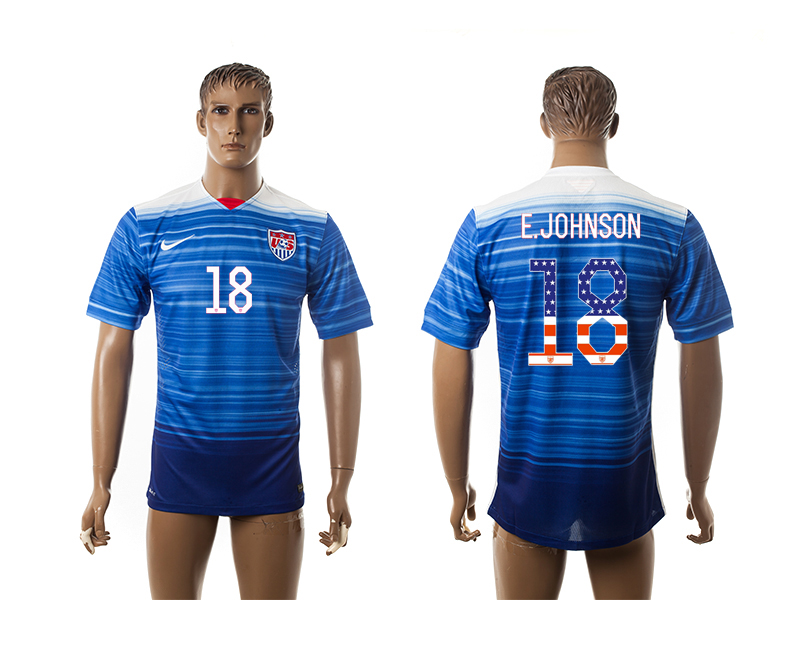 2015-16 USA 18 E.JOHNSON Independence Day Away Thailand Jersey