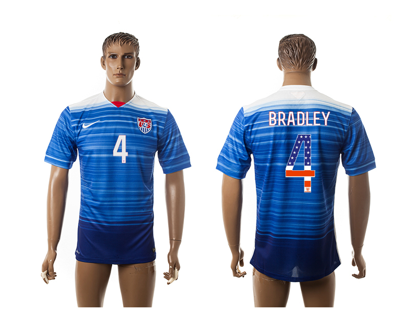 2015-16 USA 4 BRADLEY Independence Day Away Thailand Jersey