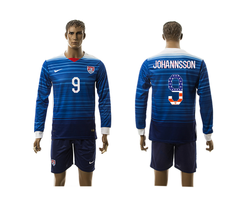 2015-16 USA 9 JOHANNSSON Independence Day Away Long Sleeve Jersey