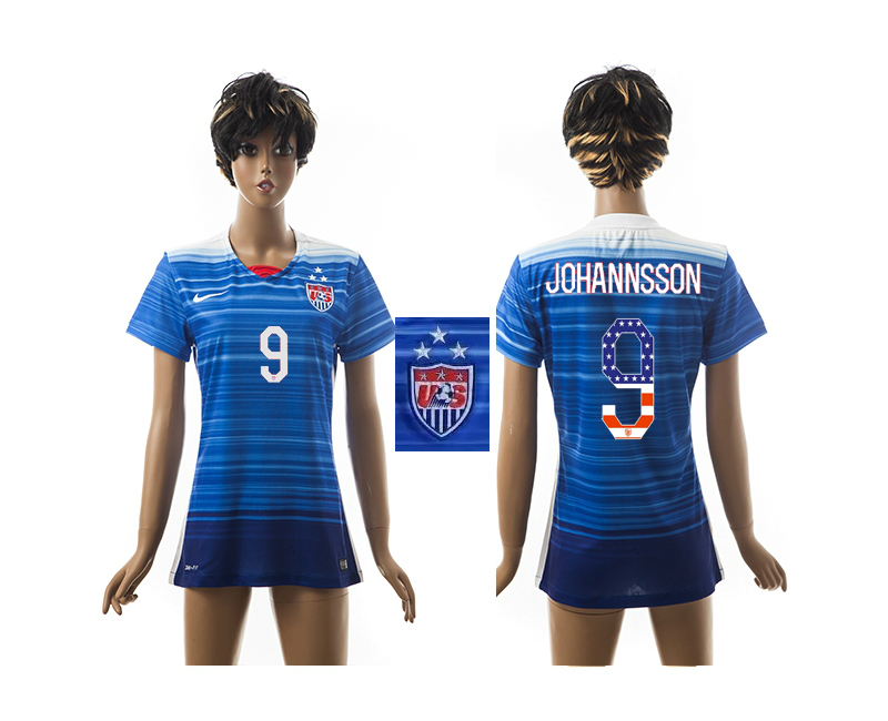 2015-16 USA 9 JOHANNSSON Independence Day Women Away Jersey
