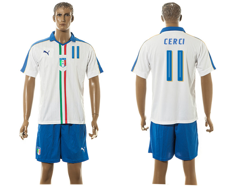 Italy 11 CERCI UEFA Euro 2016 Away Jersey